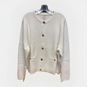Women’s New J Crew Cardigan/Sweater in White Size 2X #5431